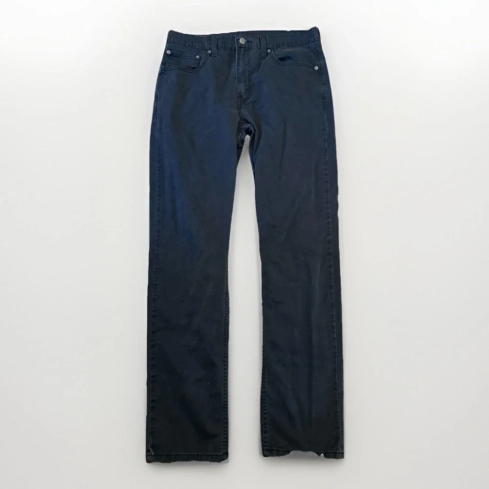 Levis 502‎ Taper Jeans Mens 33x34 (32) Black Regular Fit Stretch Denim 5-Pocket